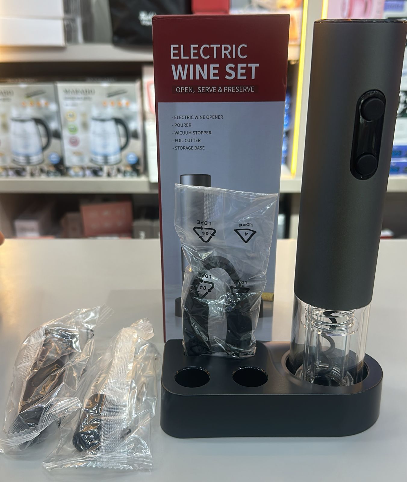 Destapador de vino electrico